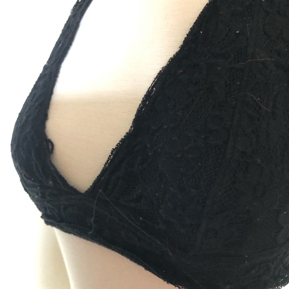 Pins and needles black lace halter bralette bra backless - Picture 4 of 7